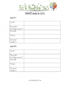 goal setting template