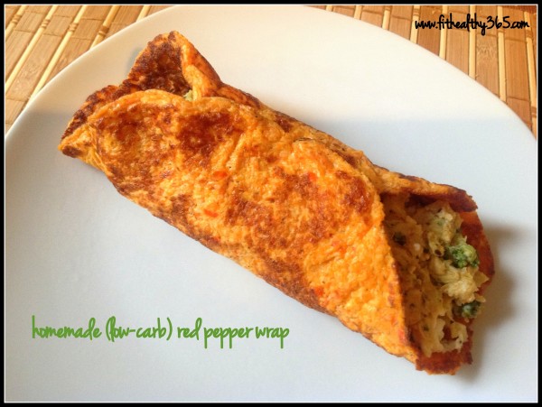 low carb red pepper wrap