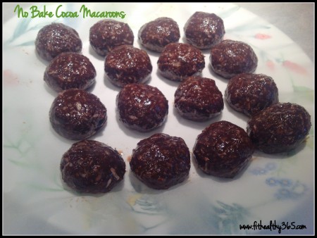 no bake cocoa macaroons