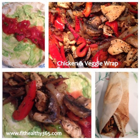 chicken and veggie wrap