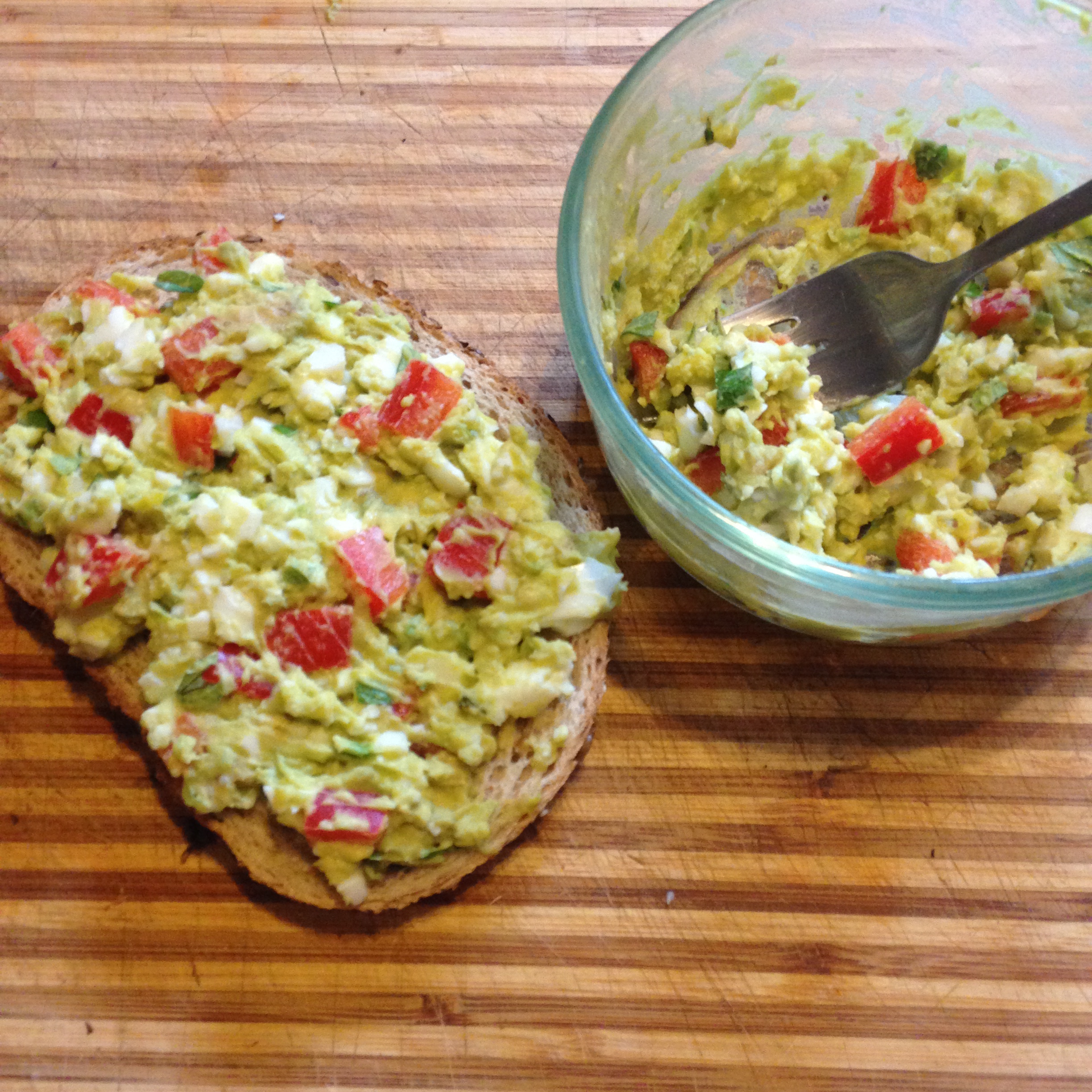 Quick Breakfast Idea MayoFree Egg Salad {recipe} Fit + Healthy 365